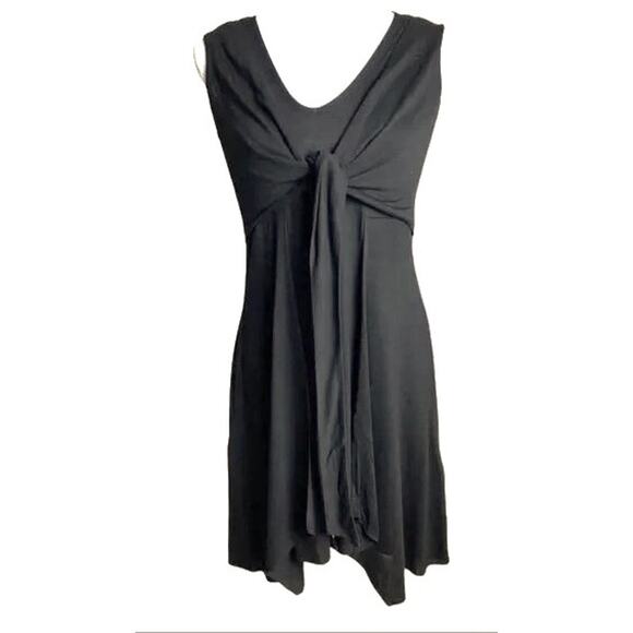 AllSaints Jayda Jersey Front Wrap Sleeveless Mini Dress Size Small in Black NWT - Picture 1 of 7